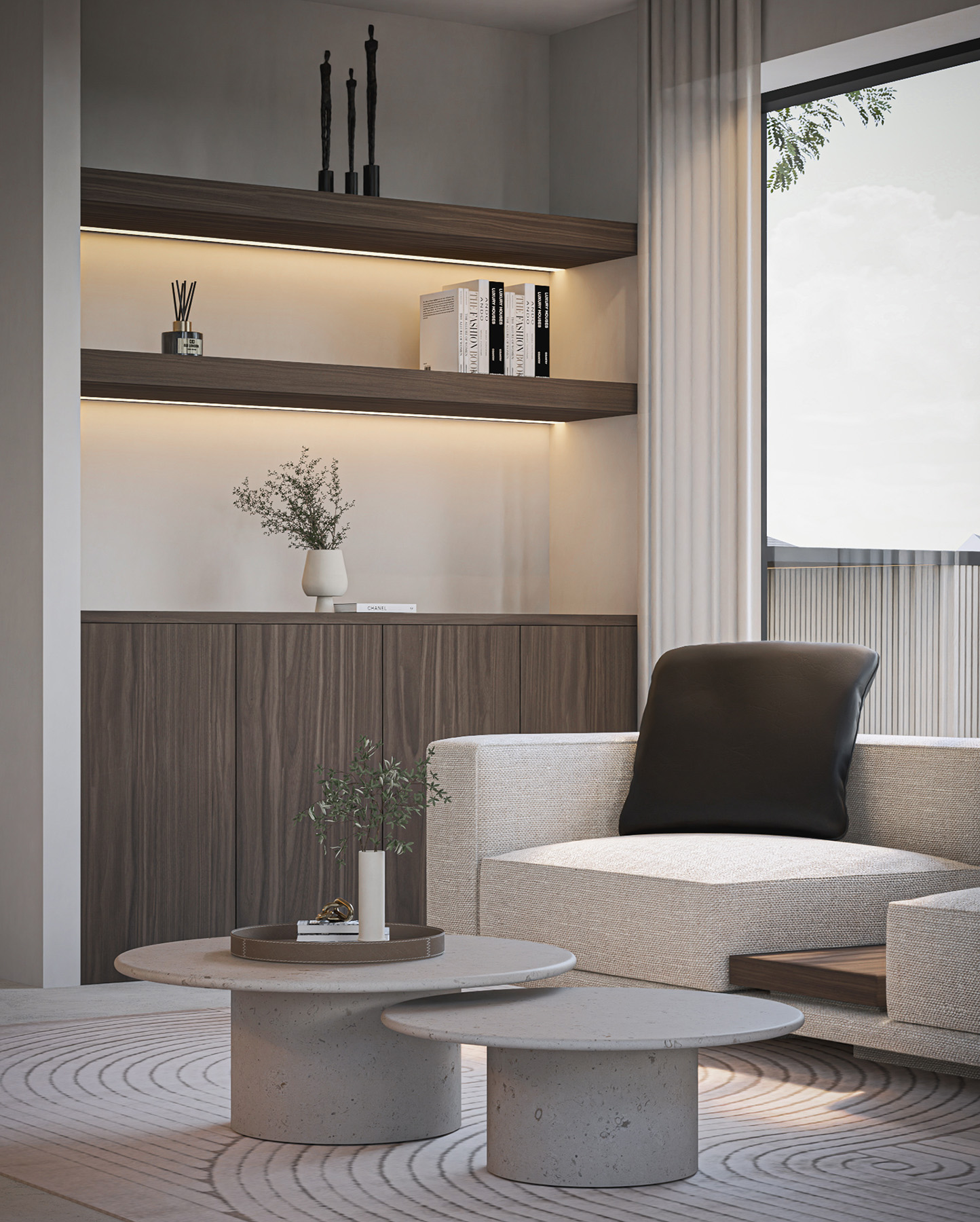 Interieuw ontwerp van een nieuwbouwwoning
